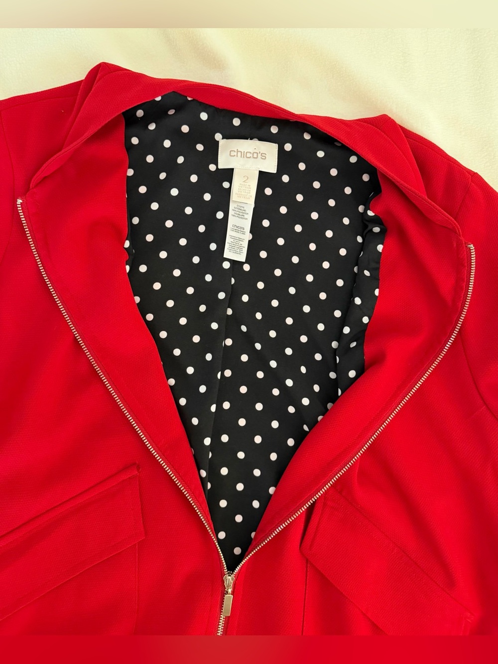 Chico’s Clean Crepe Bomber Jacket